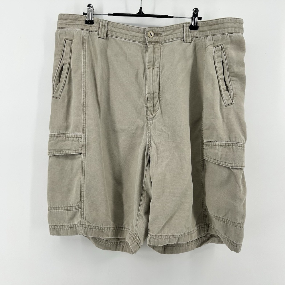 Tommy Bahama Relax Cargo Shorts Mens 38 Tan Tencel Cotton Resort Coastal Safari
